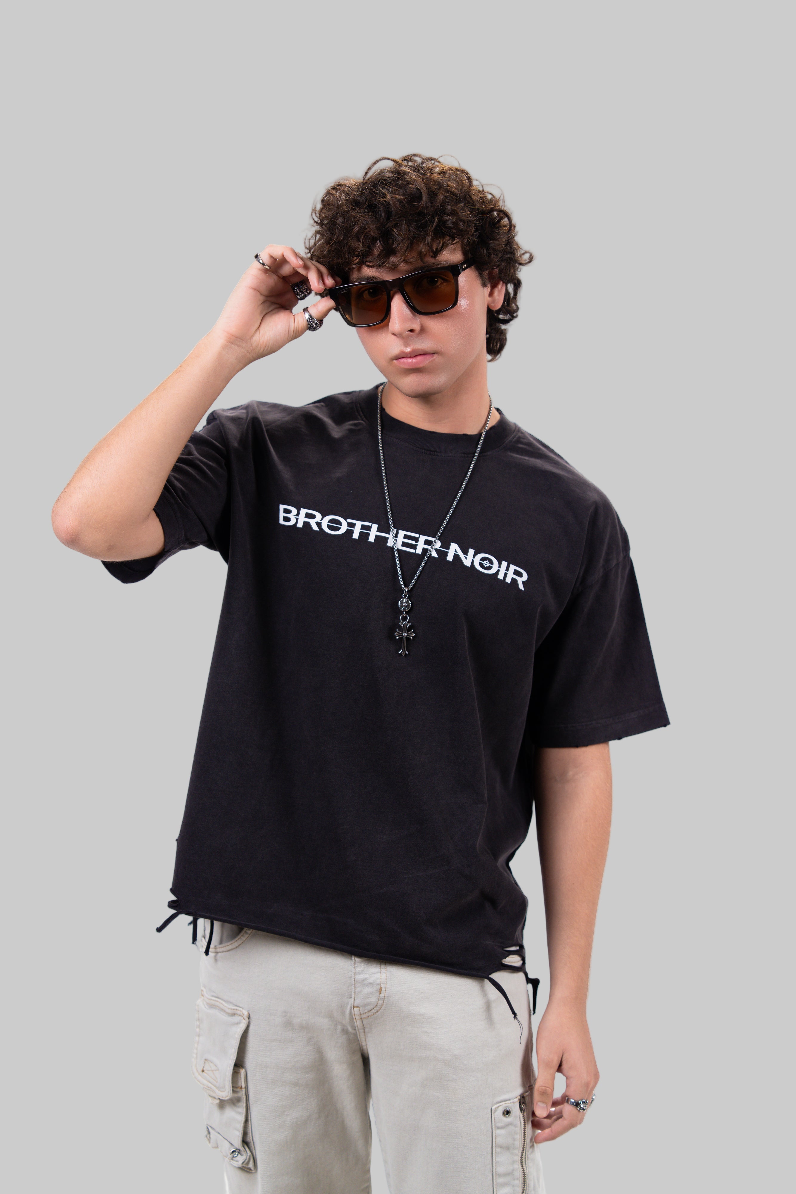 Wings Of Noir Ripped T-Shirt
