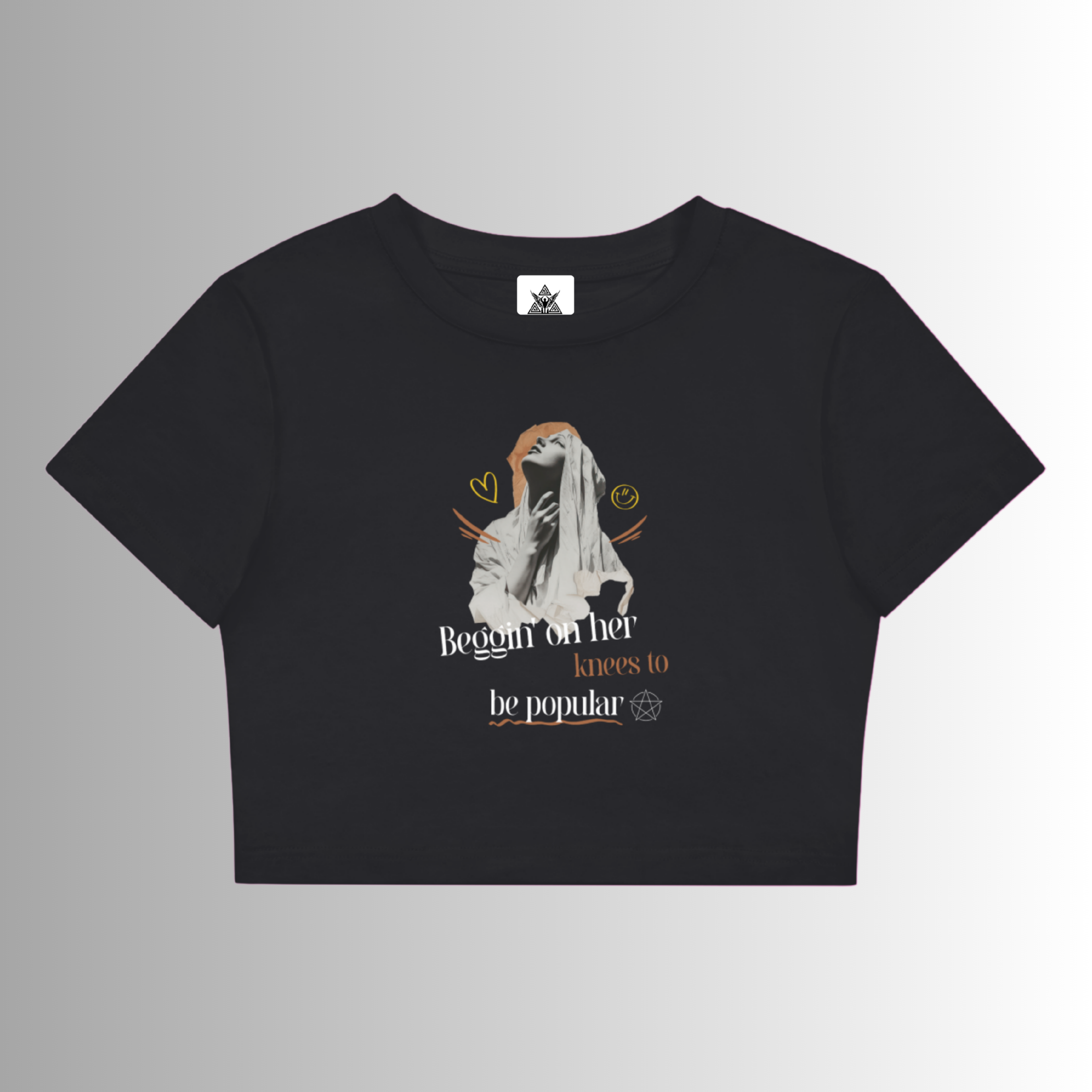 Beggin On Knees Women's Crop Top