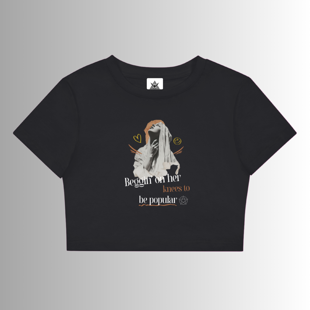 Beggin On Knees Women's Crop Top
