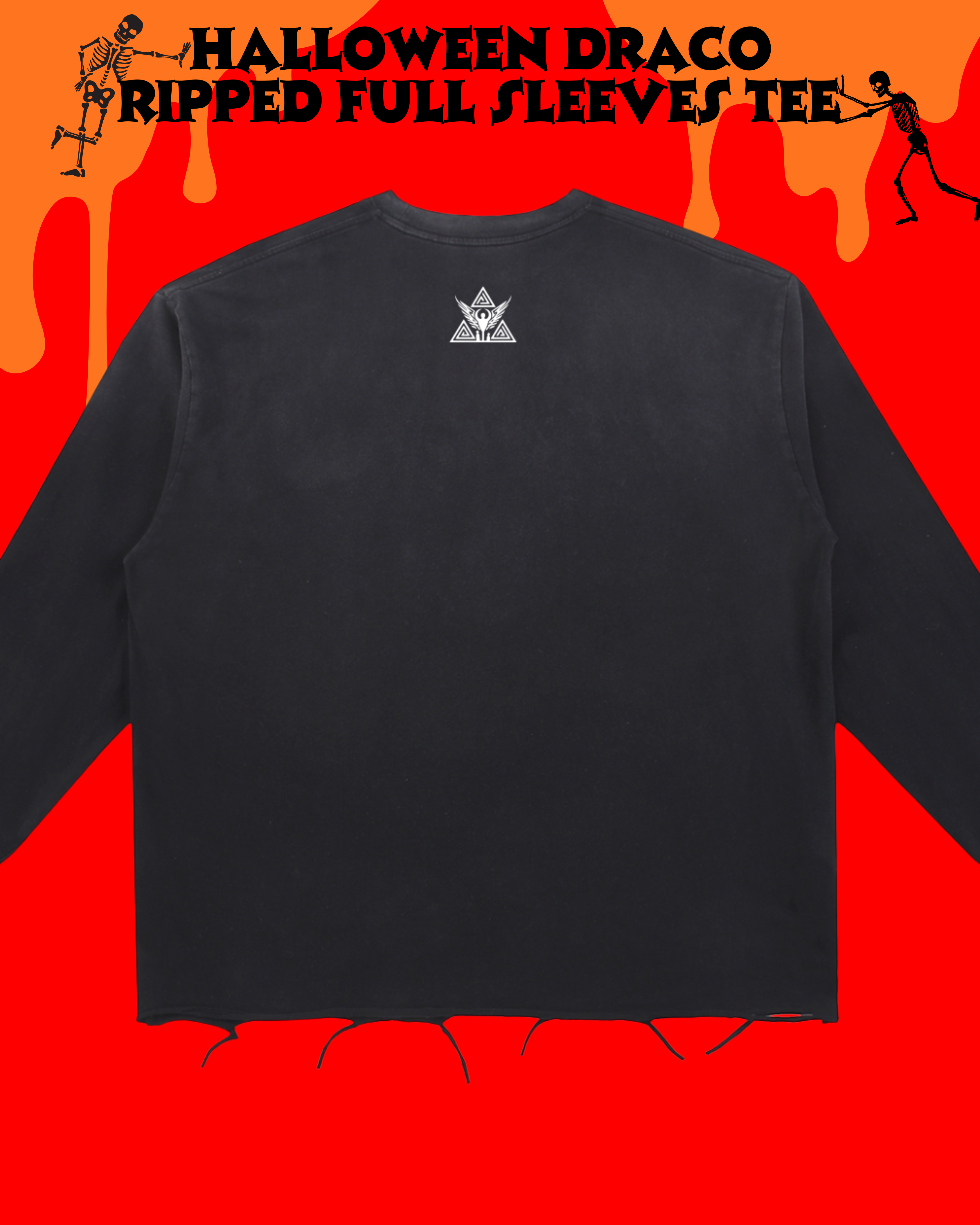 Halloween Draco Ripped Full Sleeves Tee