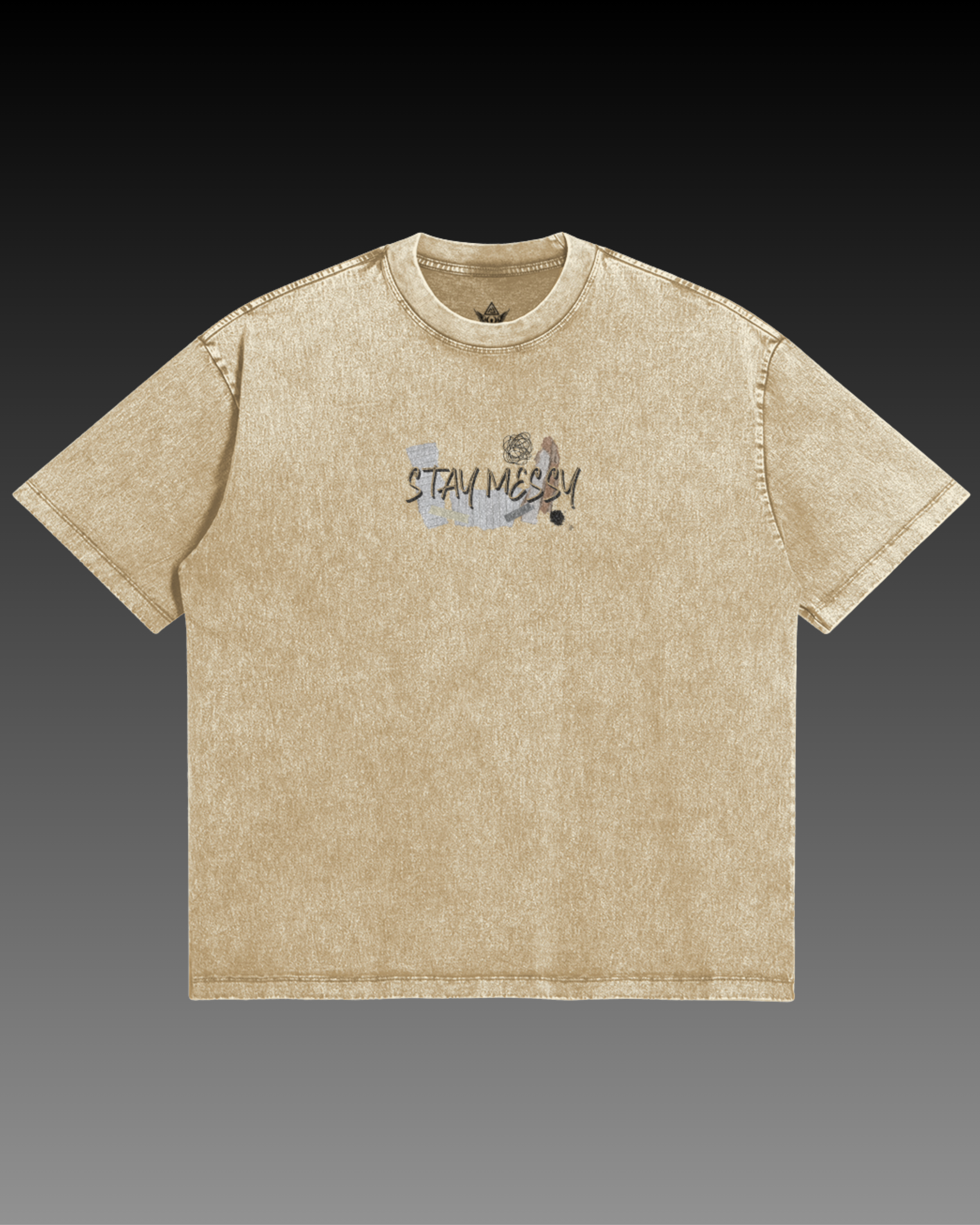 Stay Messy Snow Wash Oversized Tshirt