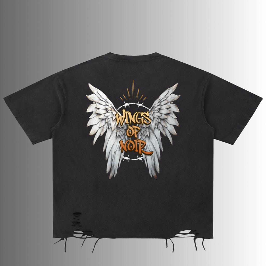 Wings Of Noir Ripped T-Shirt